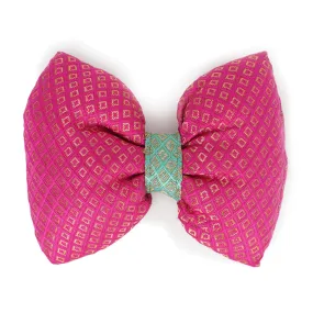 Dear Pet Brocade Bow in Pink