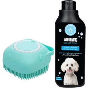 Deep Cleaning & Whitening Pet Shampoo and Brush Bundle