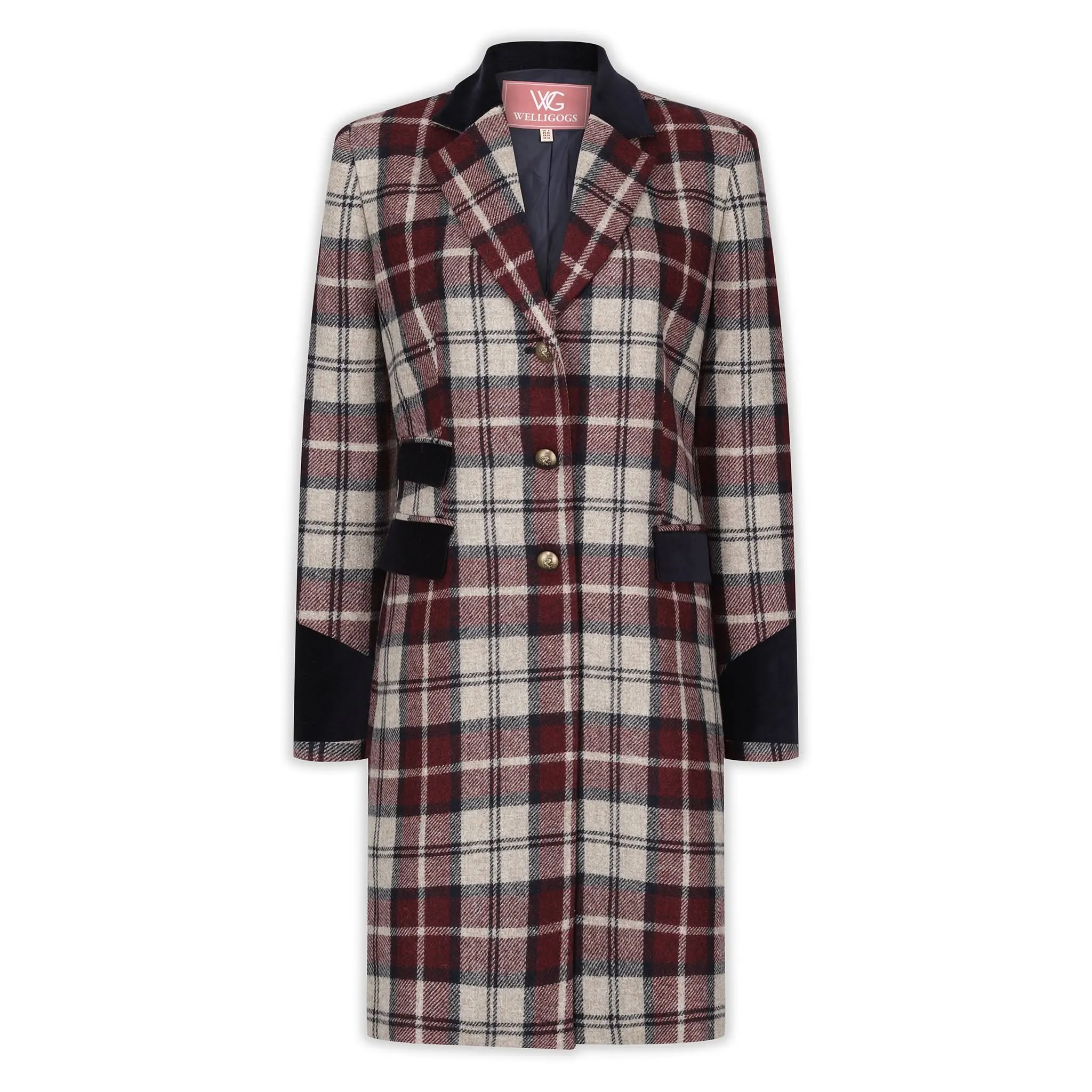 Demelza Check Wool Coat