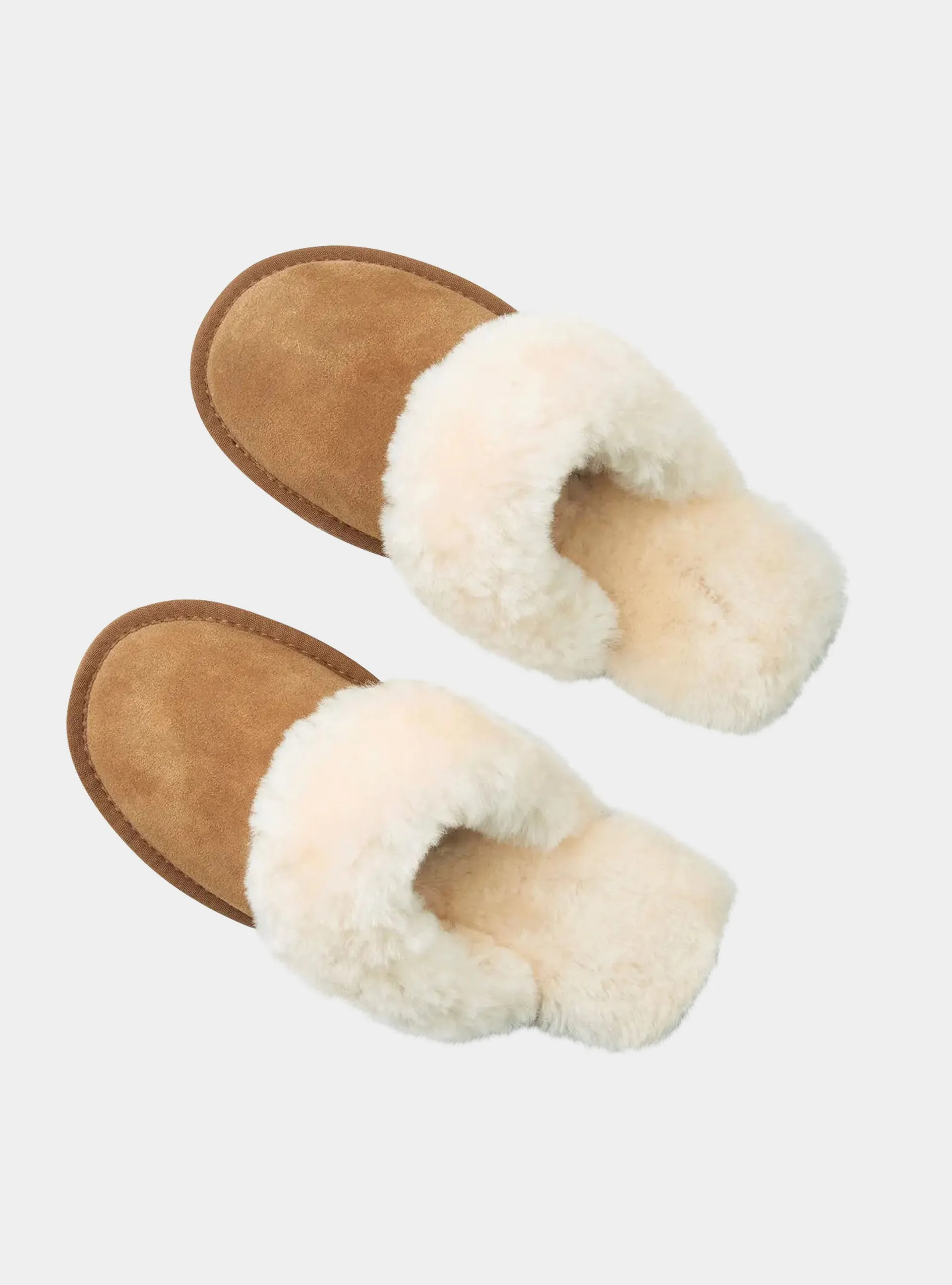 Dolly Chestnut Brown Sheepskin Mule Slippers