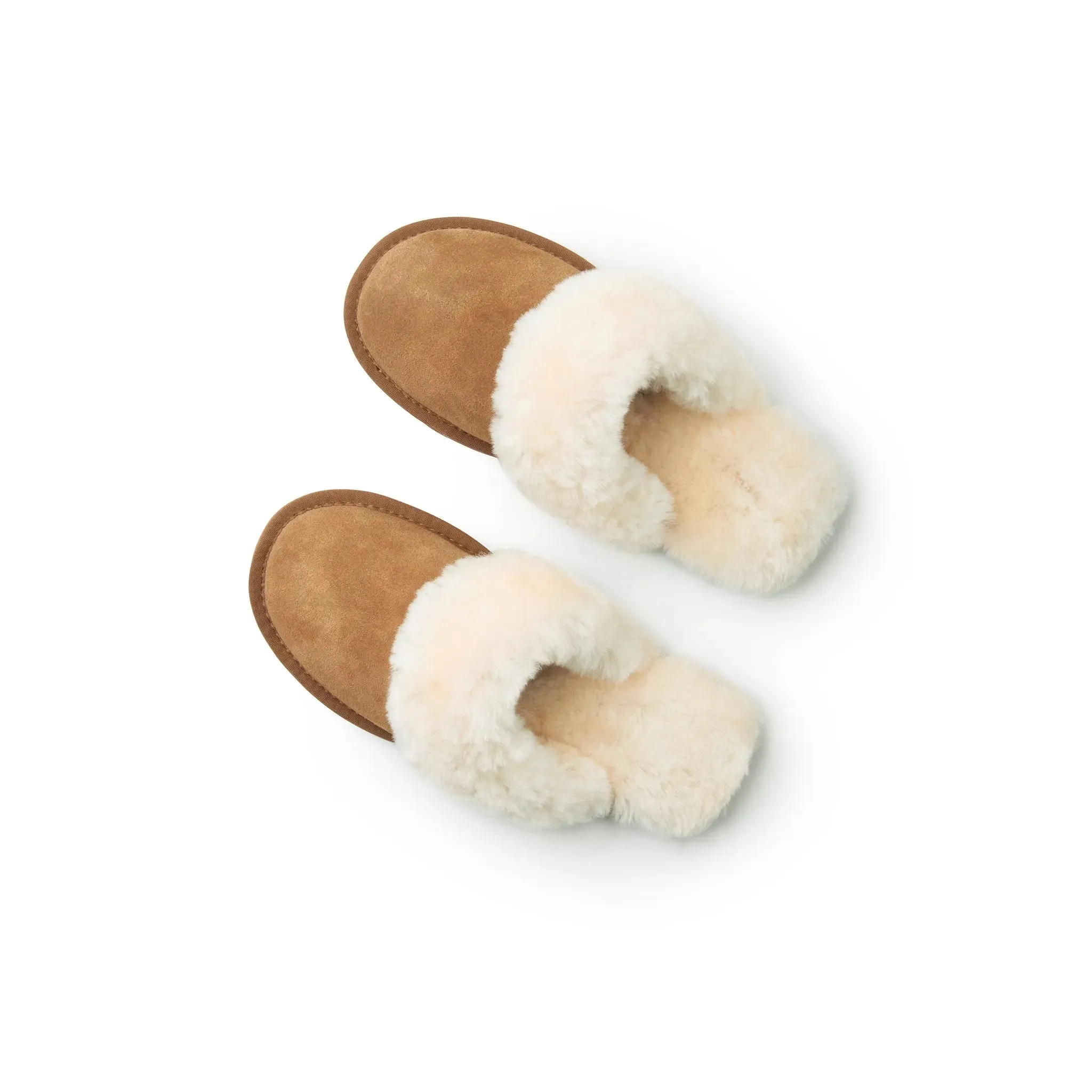 Dolly Chestnut Brown Sheepskin Mule Slippers