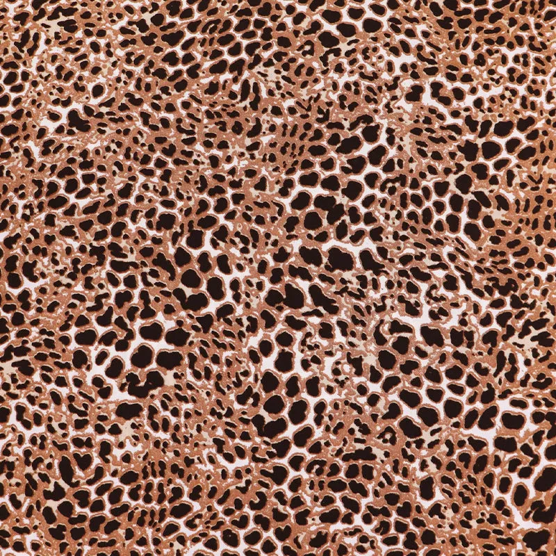 Dressmaking Animal Print Viscose - Leopard Print - Brown