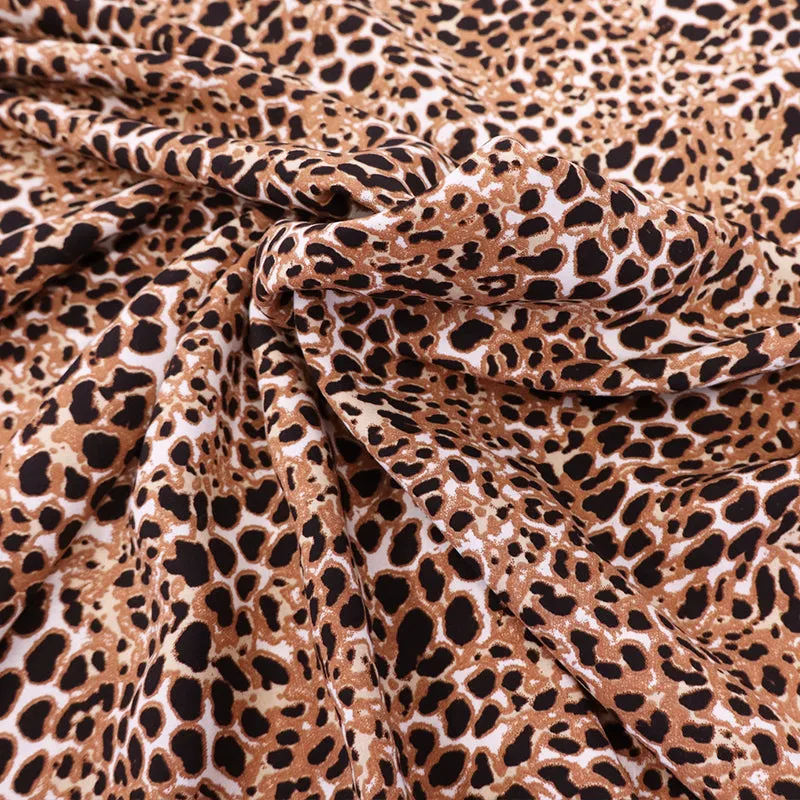 Dressmaking Animal Print Viscose - Leopard Print - Brown