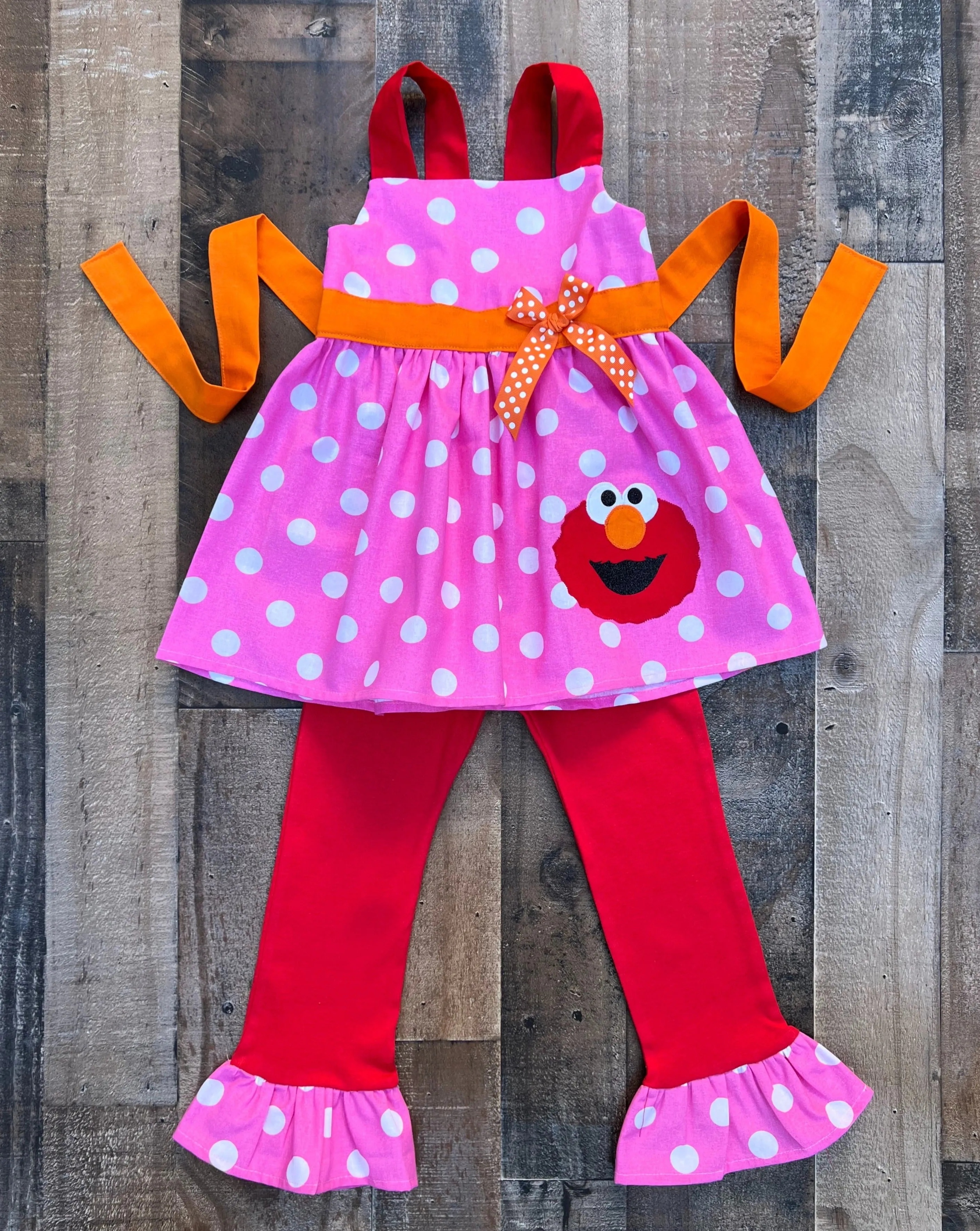 Elmo Girl Jumper Top & Leggings Outfit