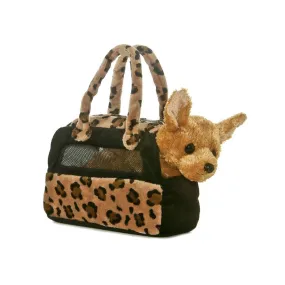 Fancy Pals - Chihuahua Dog in Leopard Print Carrier Bag