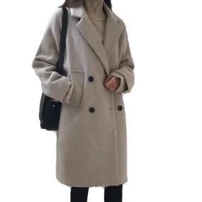 Fashionkova  Fashion Long Coat Winter Coat Women Casaco Feminino Girl Wool Coat Manteau Femme Clothes Jacket Women 2022