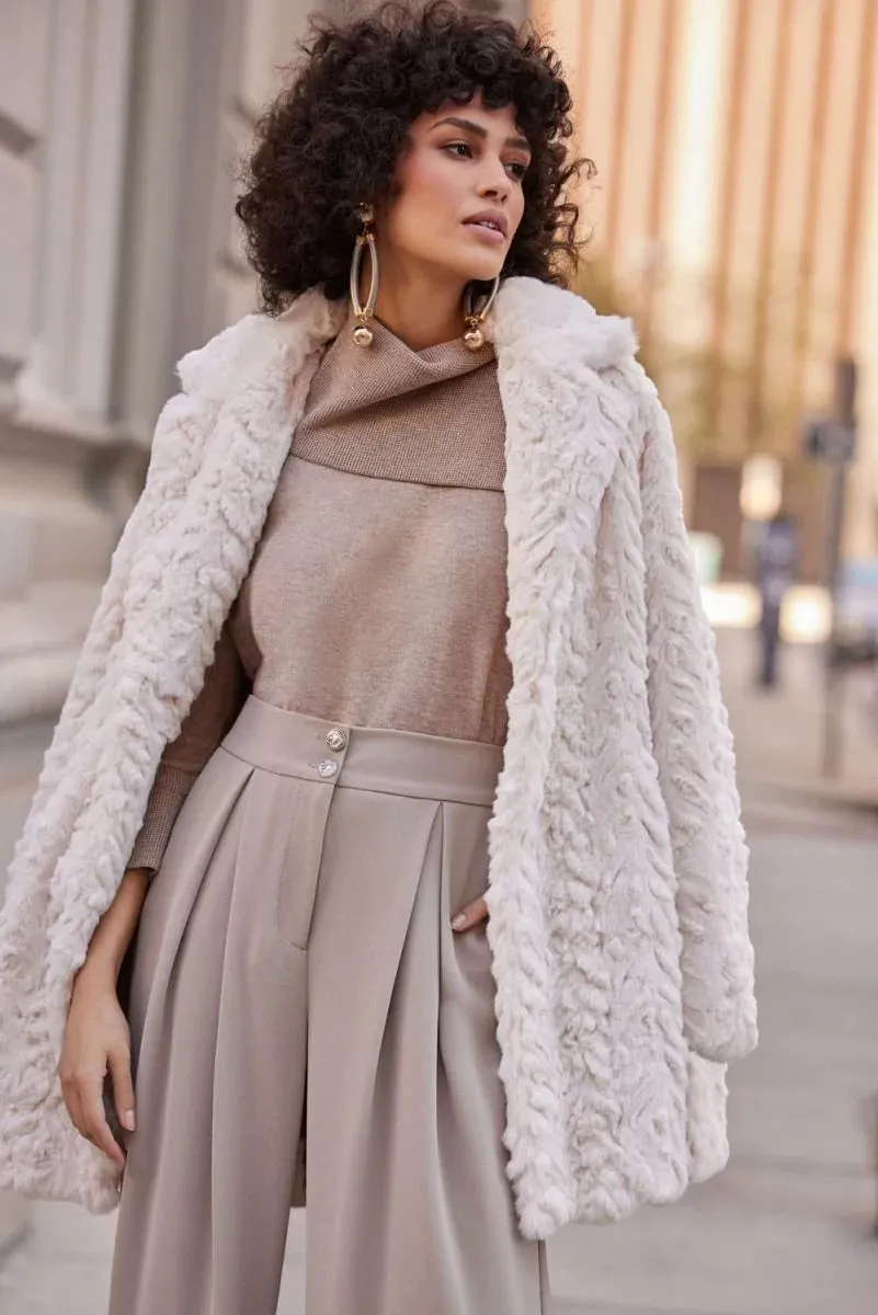 Faux-fur coat