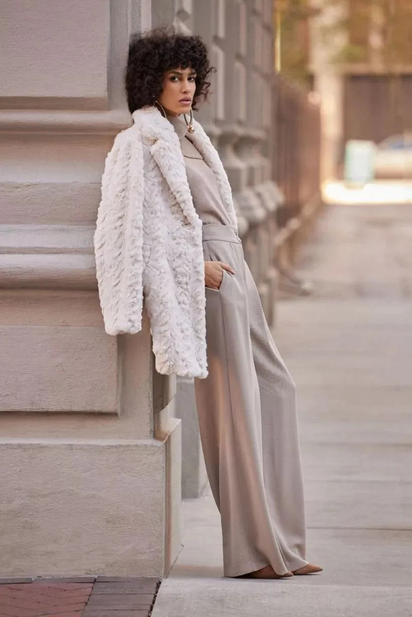 Faux-fur coat