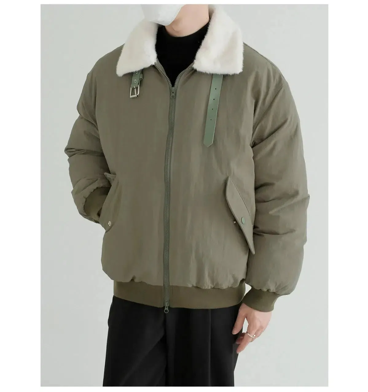 Faux Fur Collar Insulated Jacket