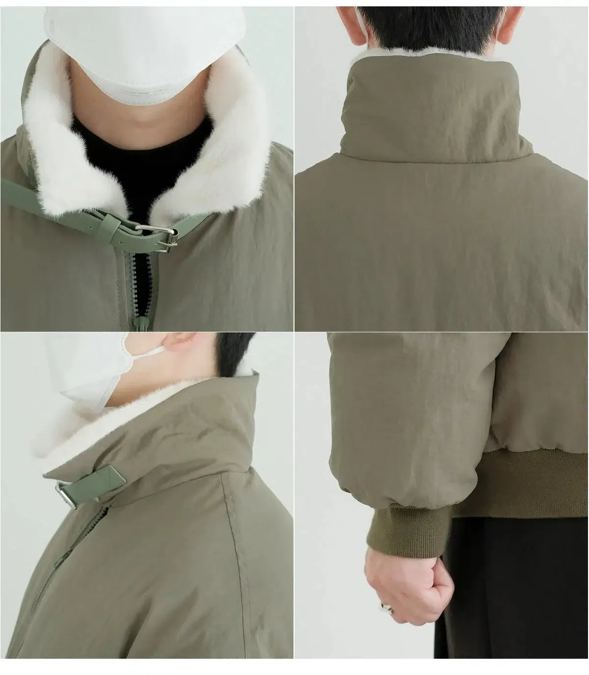 Faux Fur Collar Insulated Jacket