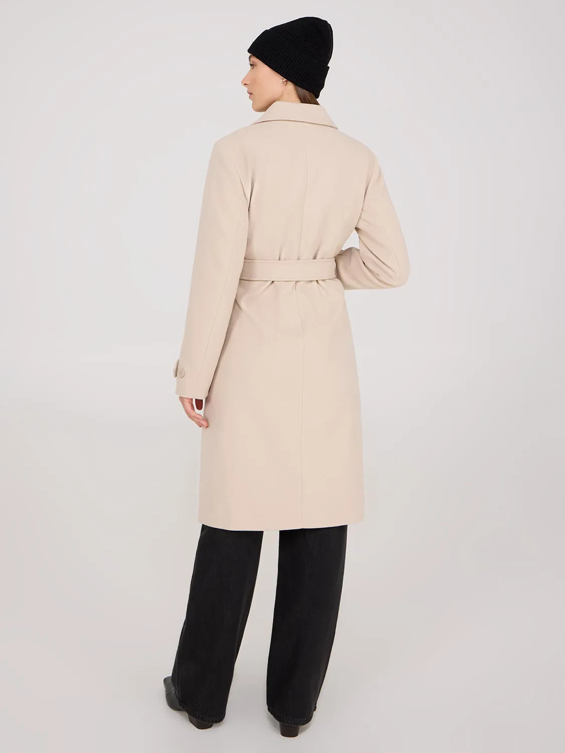 Faux Wool Wrap Coat