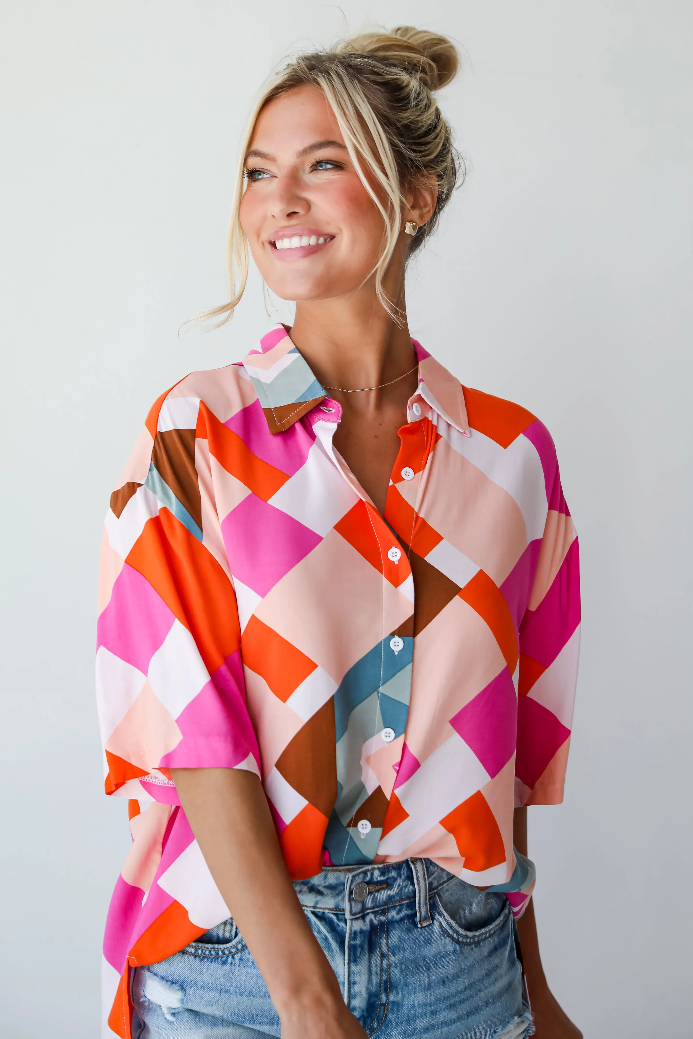 FINAL SALE - Summery Cutie Pink Blouse