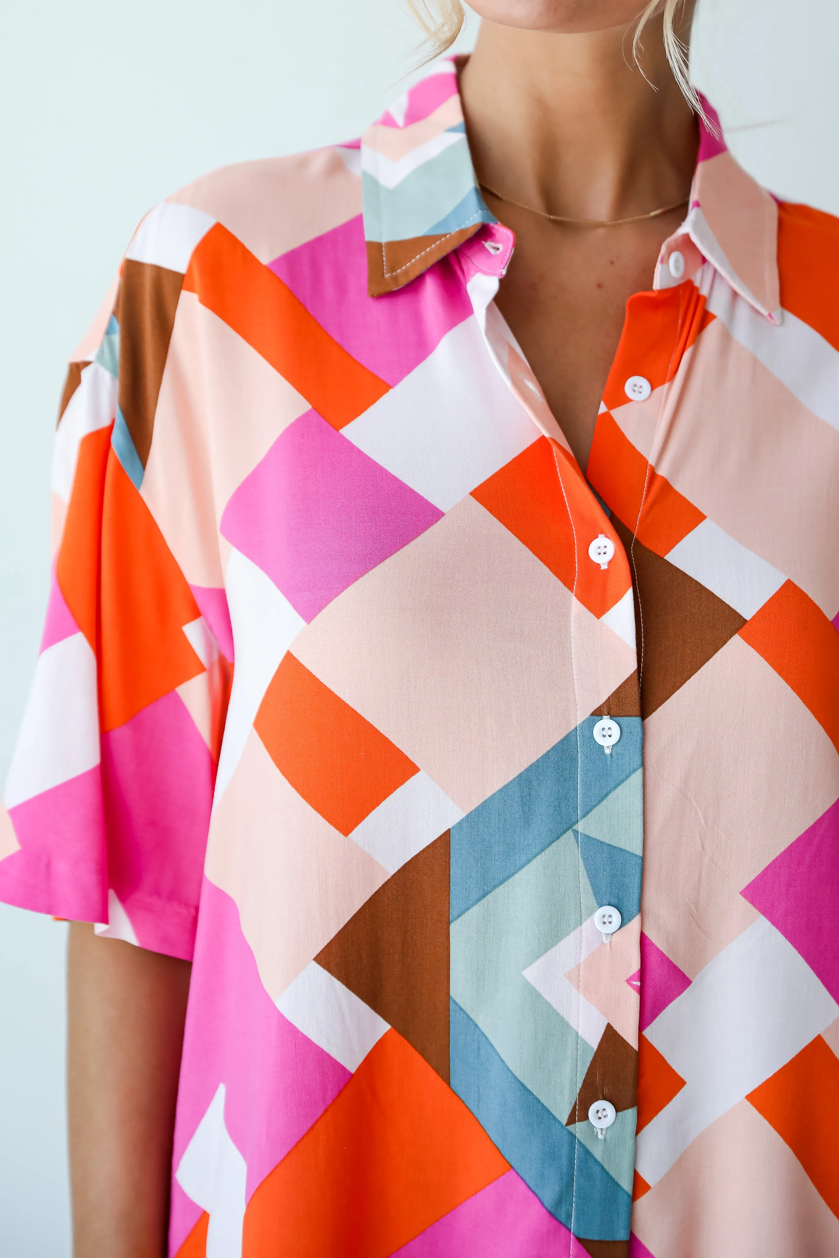 FINAL SALE - Summery Cutie Pink Blouse