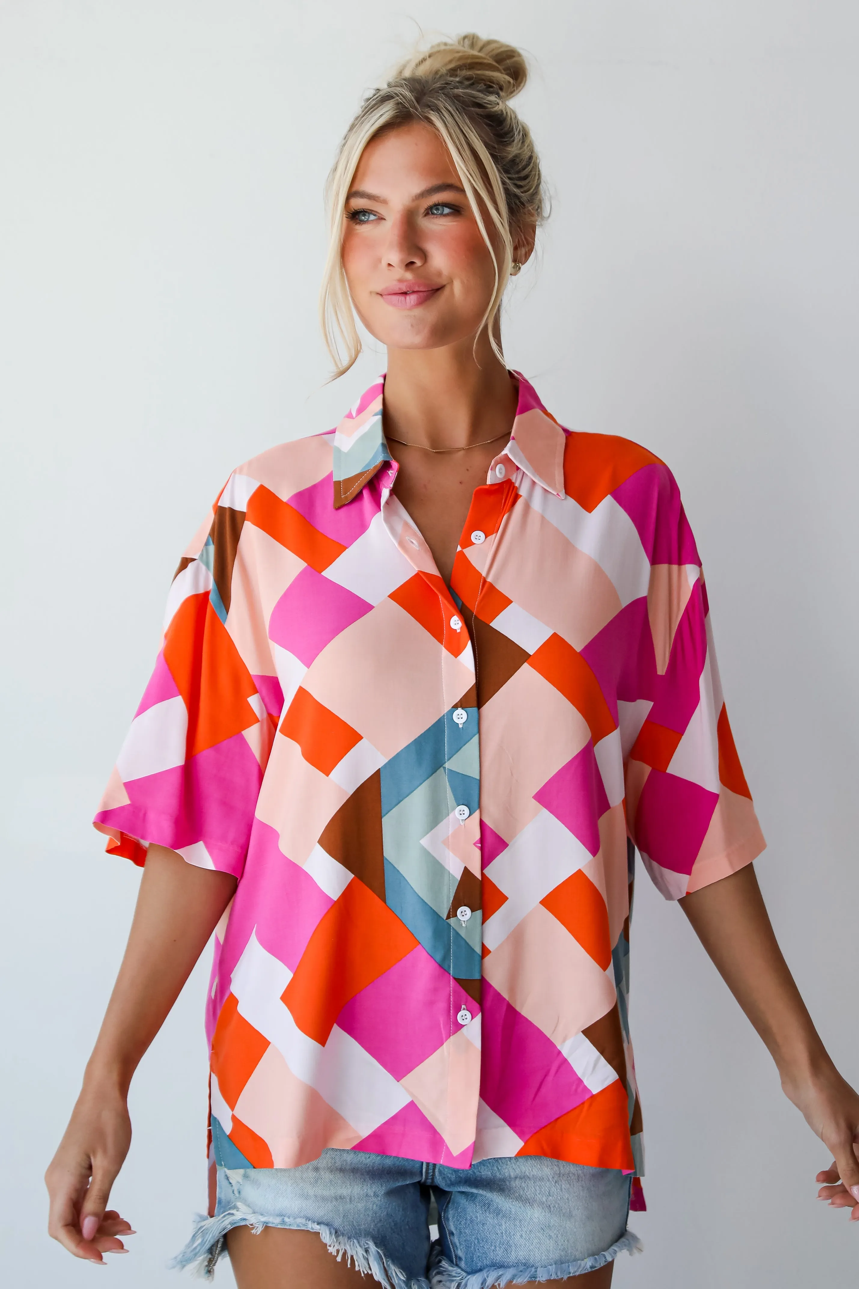 FINAL SALE - Summery Cutie Pink Blouse