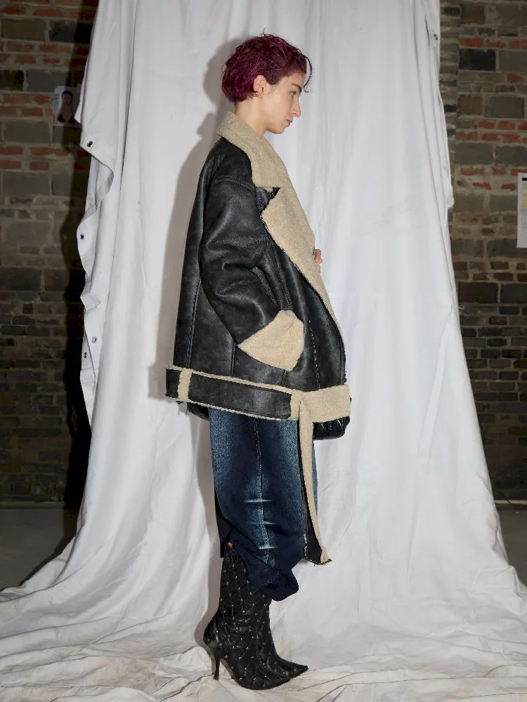 Fur One Leather Coat【s0000010942】