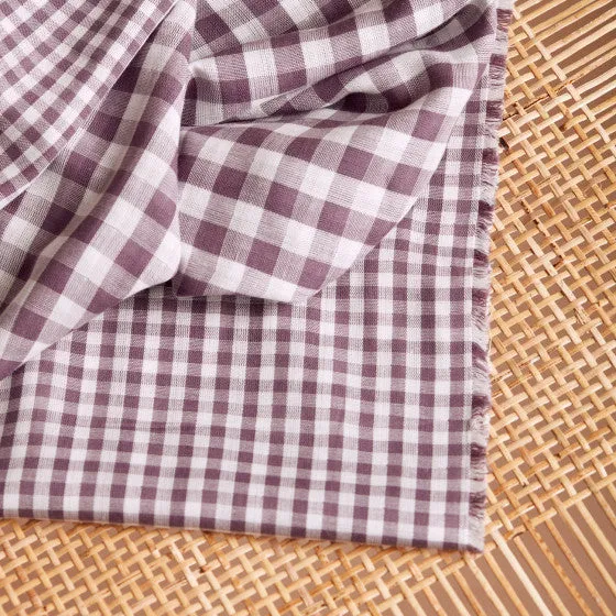 Gingham Off White Parma - Cotton Double Gauze - Atelier Brunette - SALE