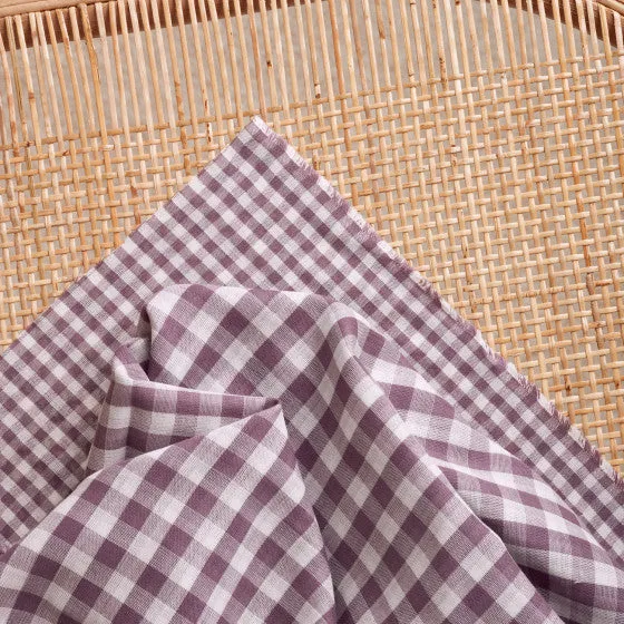 Gingham Off White Parma - Cotton Double Gauze - Atelier Brunette - SALE