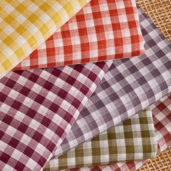 Gingham Off White Parma - Cotton Double Gauze - Atelier Brunette - SALE