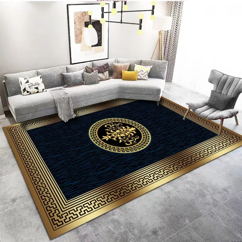 Glden Modern Ornament Medusa Carpet Luxury Non-Slip Floor Mat Rug Carpet