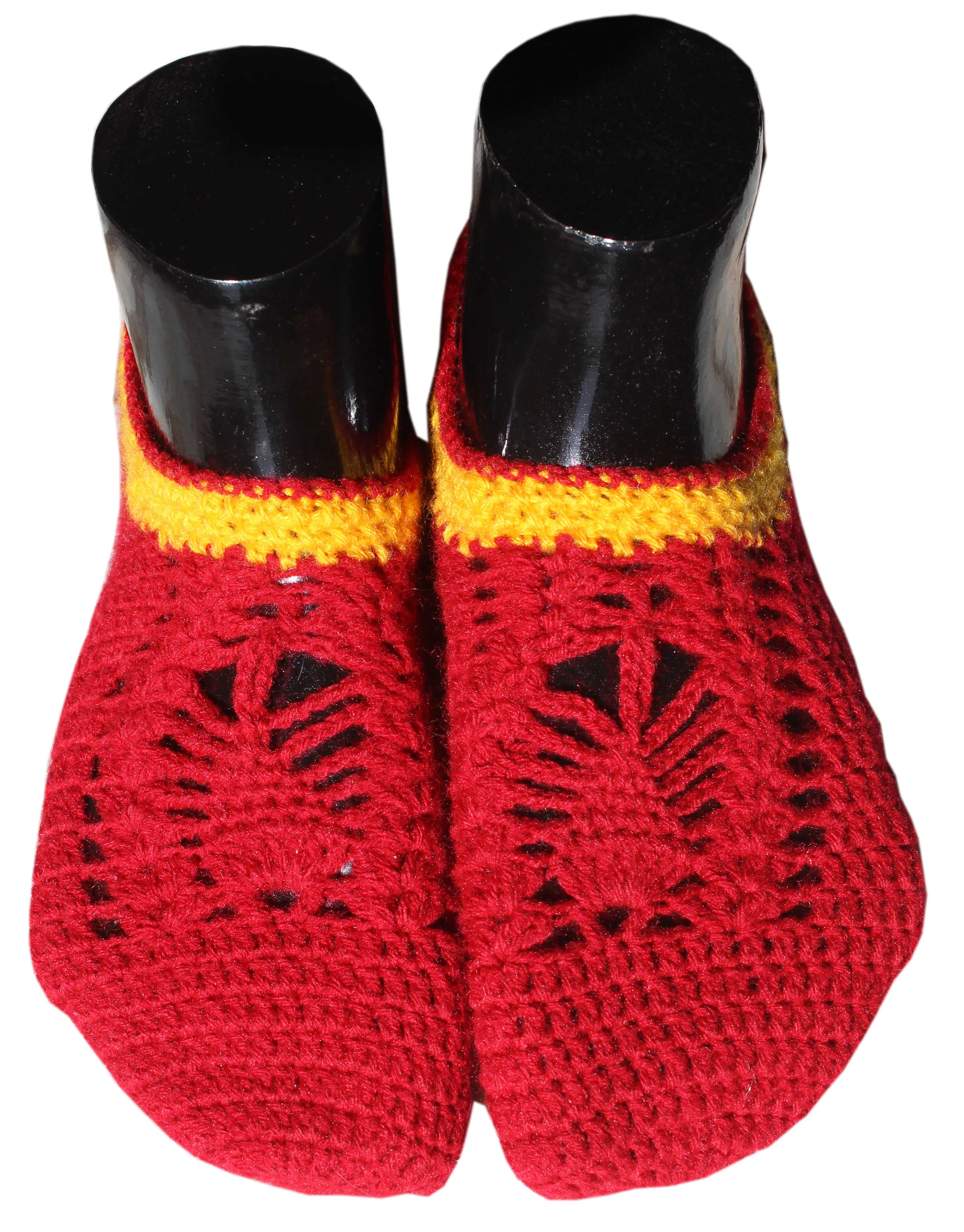 Graminarts  Spider desing Hand-Knitted for women Red color woolen socks