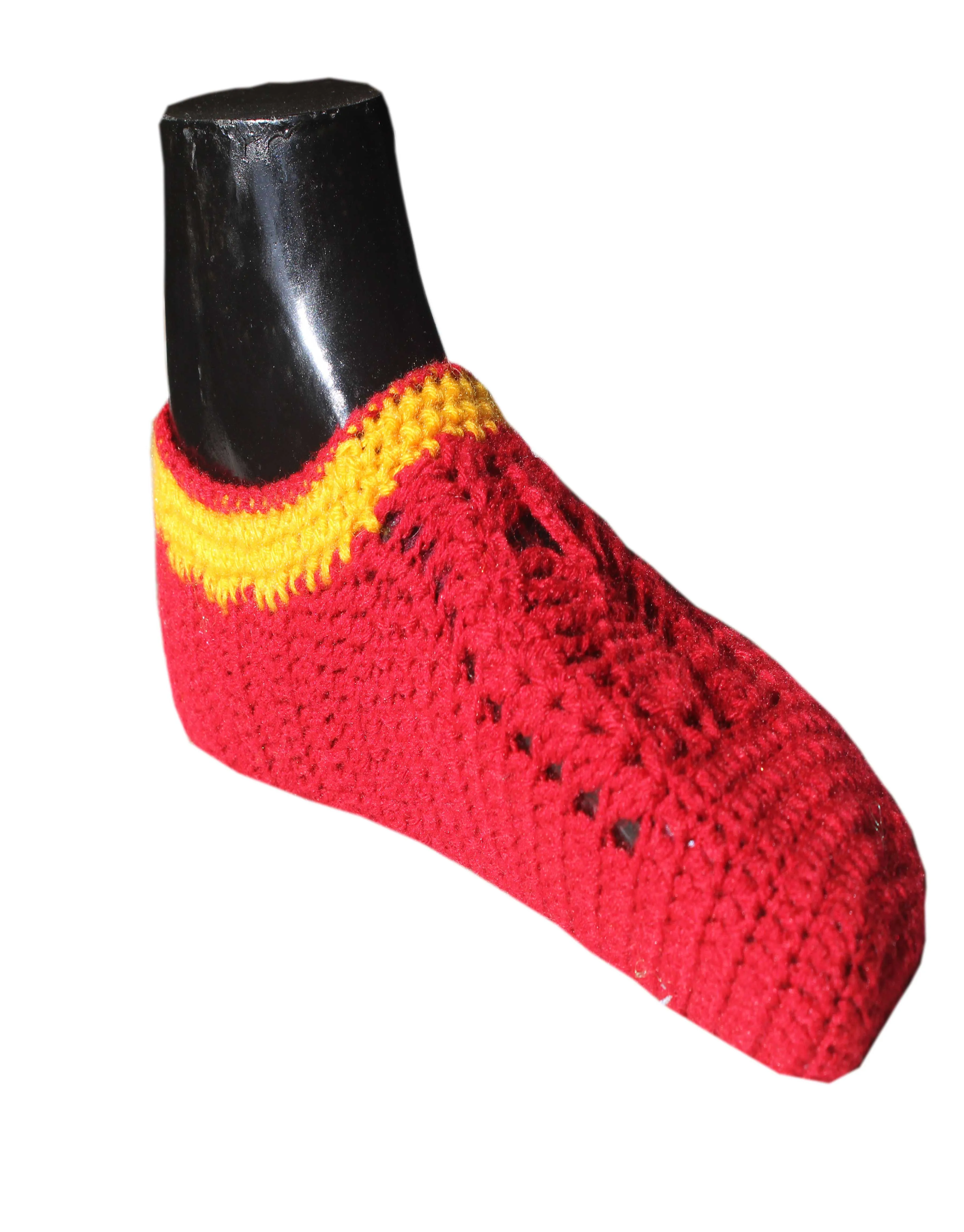 Graminarts  Spider desing Hand-Knitted for women Red color woolen socks