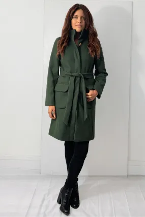 Green Classic Belted Smart Coat