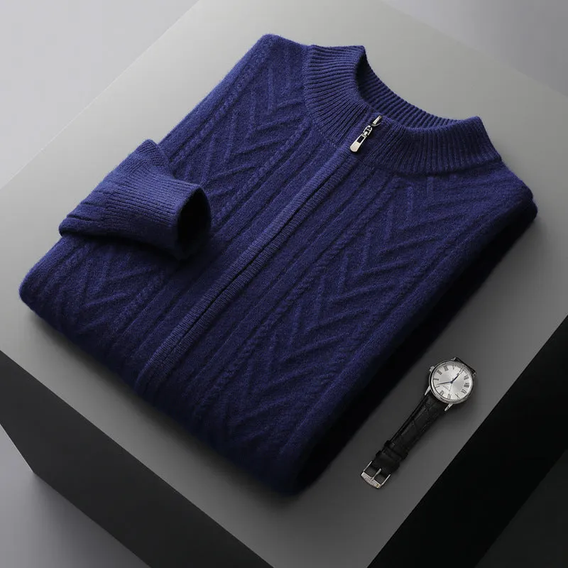 Half-high Collar Men's Thick Sweater