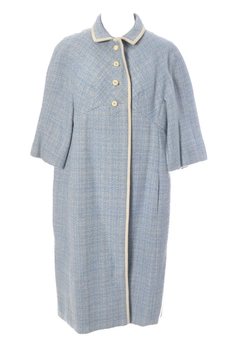 Harry Frechtel 1950's Oversized Blue Vintage Coat