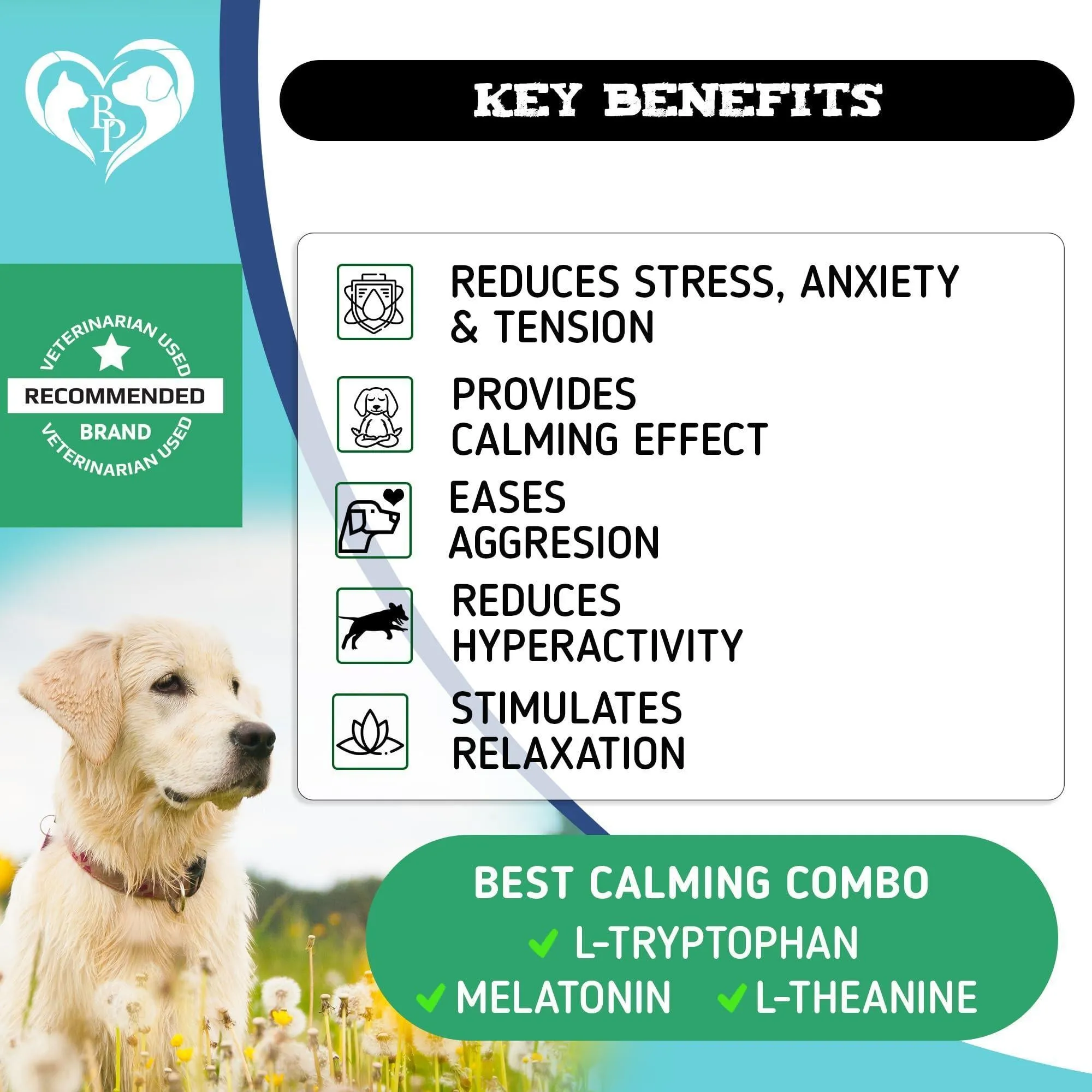 Hemp Calming Chews for Dogs Puppy Pet Separation Anxiety Relief Treats for Dog