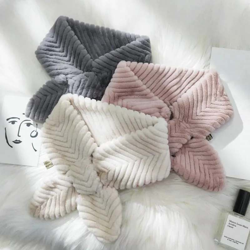 High-Fashion Winter Plush Outdoor Collar Scarves