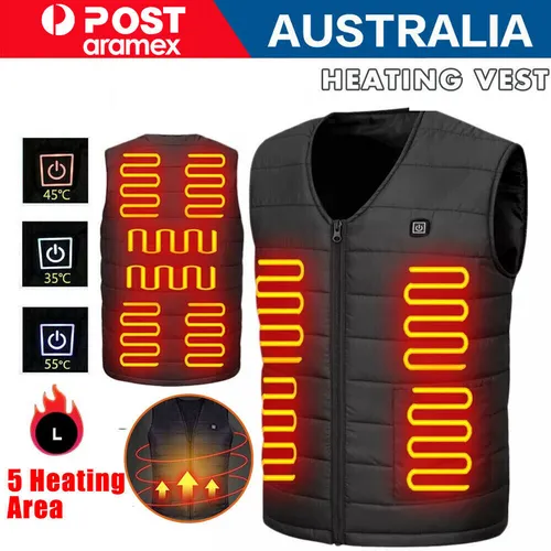 Intelligent Heated Vest USB Thermal Warm Water-Resistant Unisex