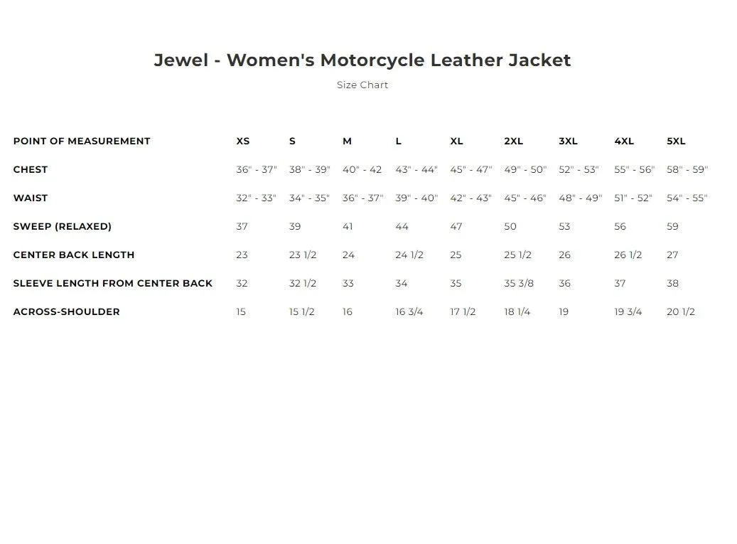 Jewel - Women's Motorcycle Leather Jacket