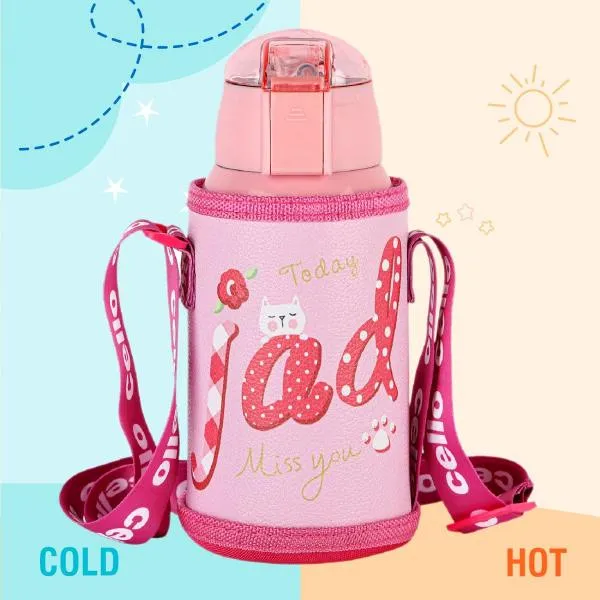 Kido Hot & Cold Stainless Steel Kids Water Bottle, 500ml