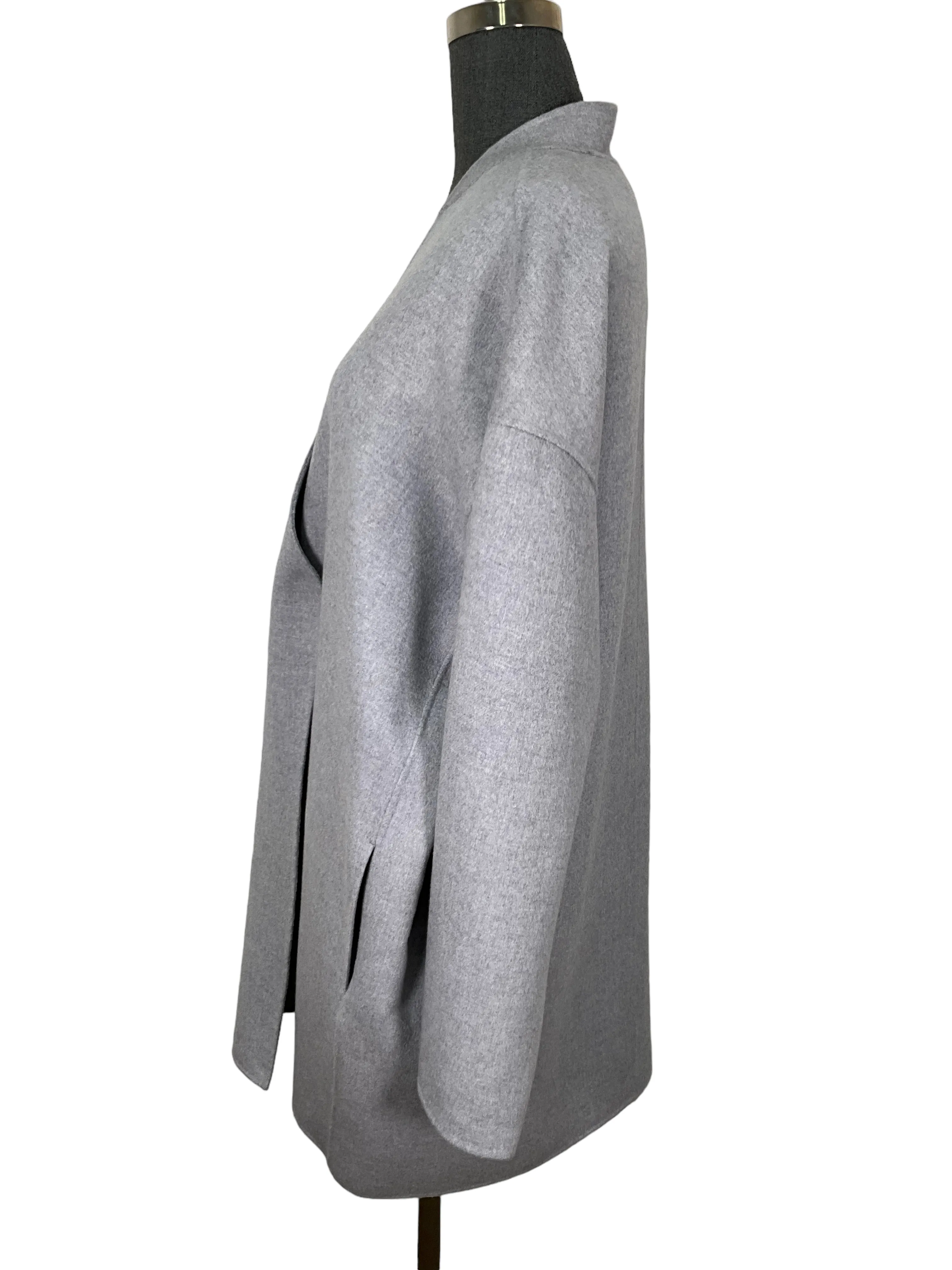 Kinross Cashmere Gray Wool Coat Size XL