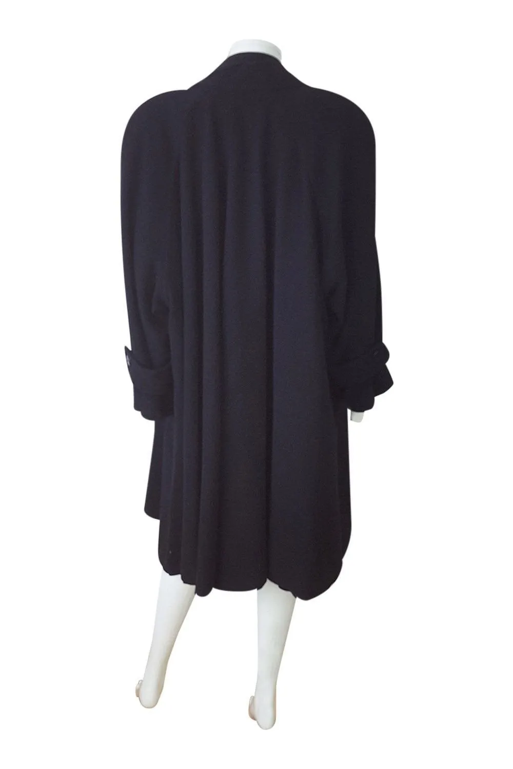 KL by KARL LARGERFELD Vintage Black Wool Opera Coat (14)