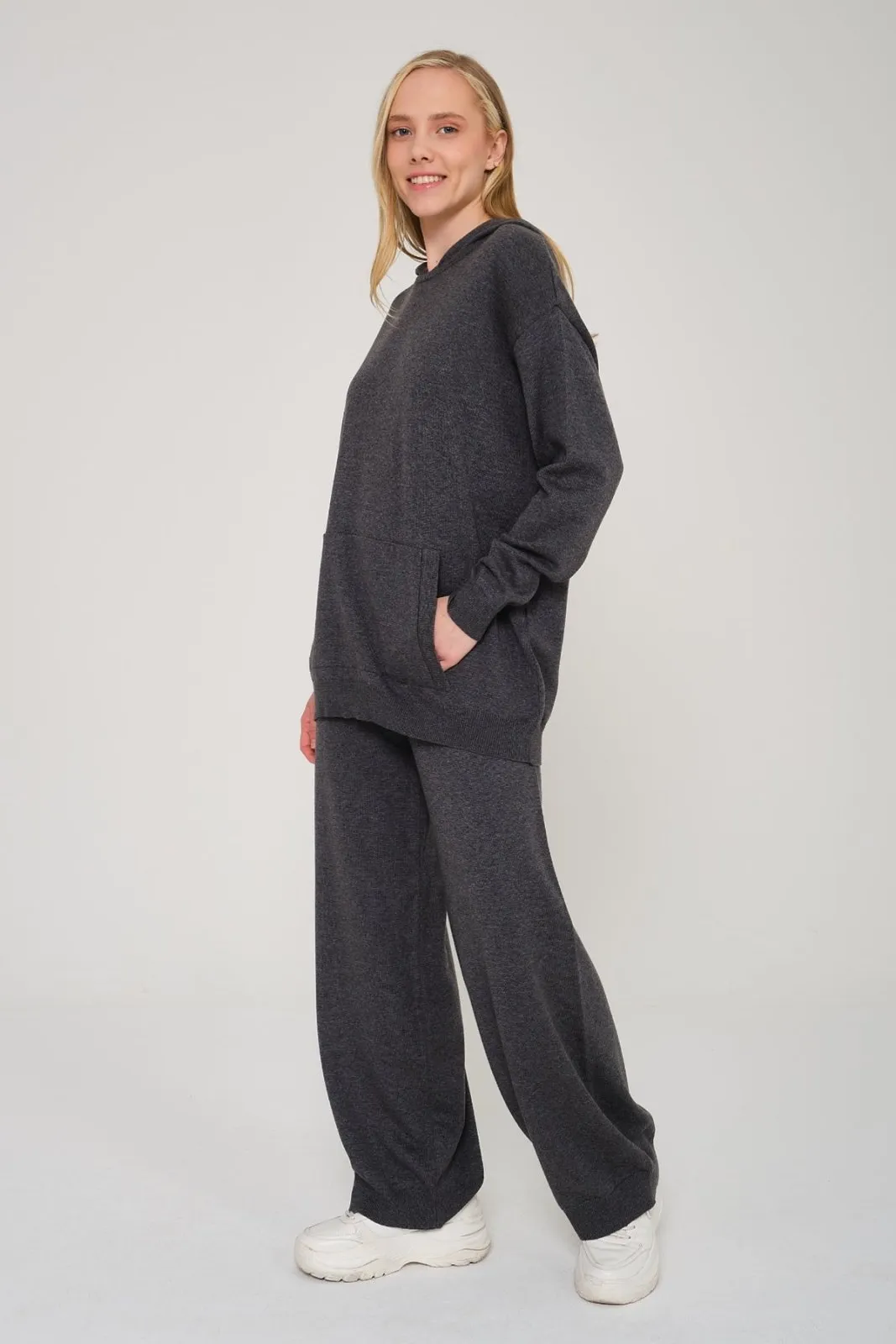 Knit Hoodie & Pants Set