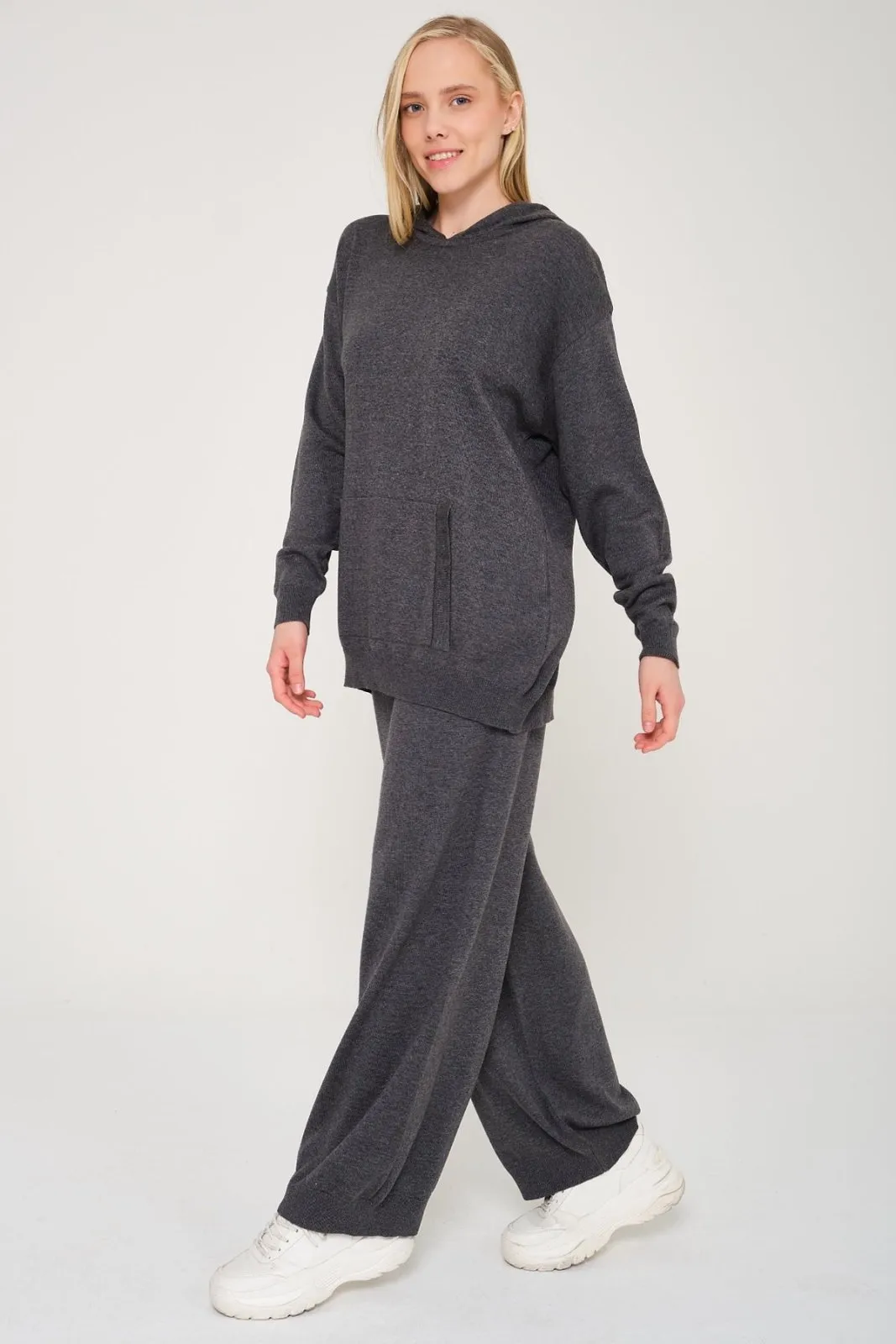 Knit Hoodie & Pants Set