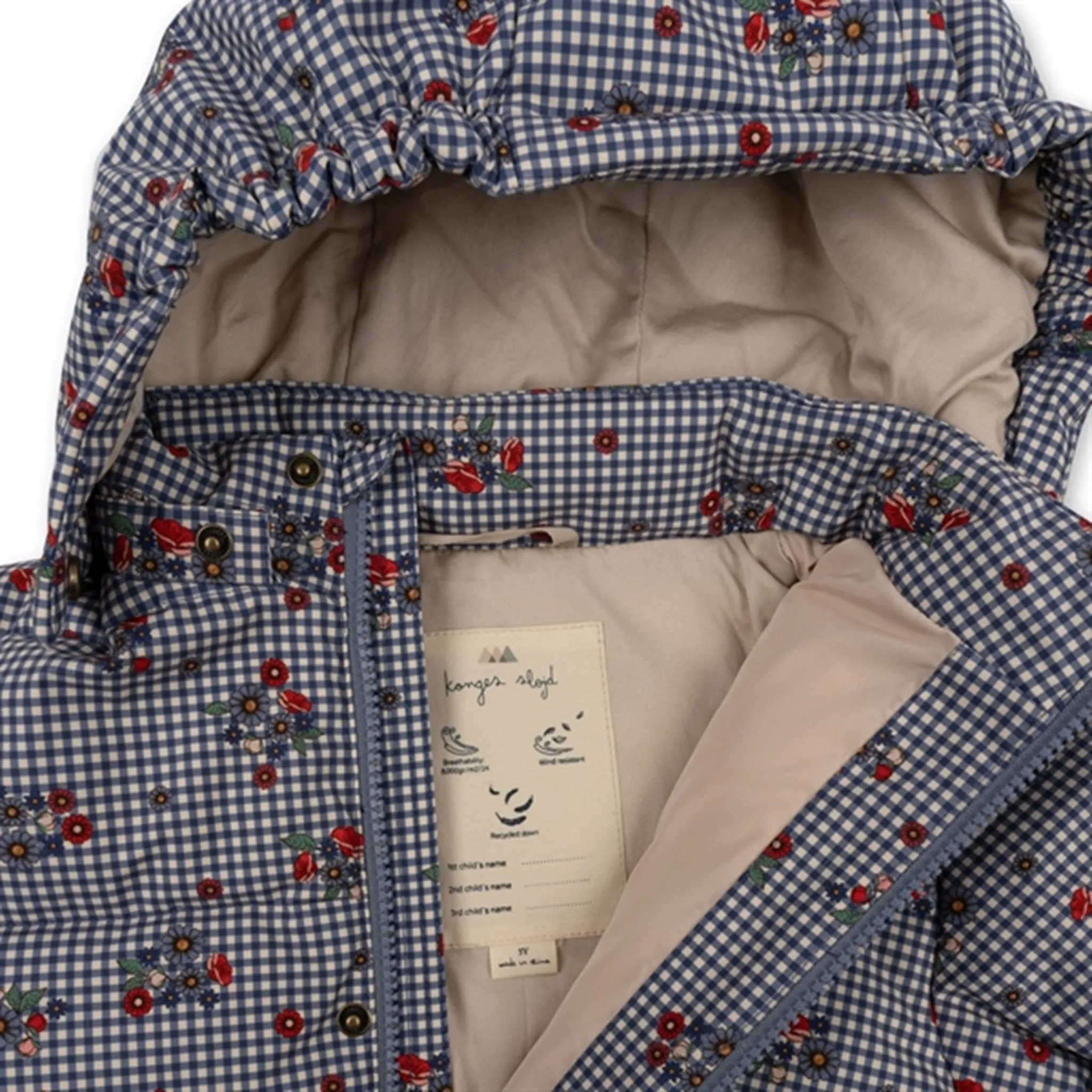 Konges Sløjd Blossom Check Nutti Down Jacket