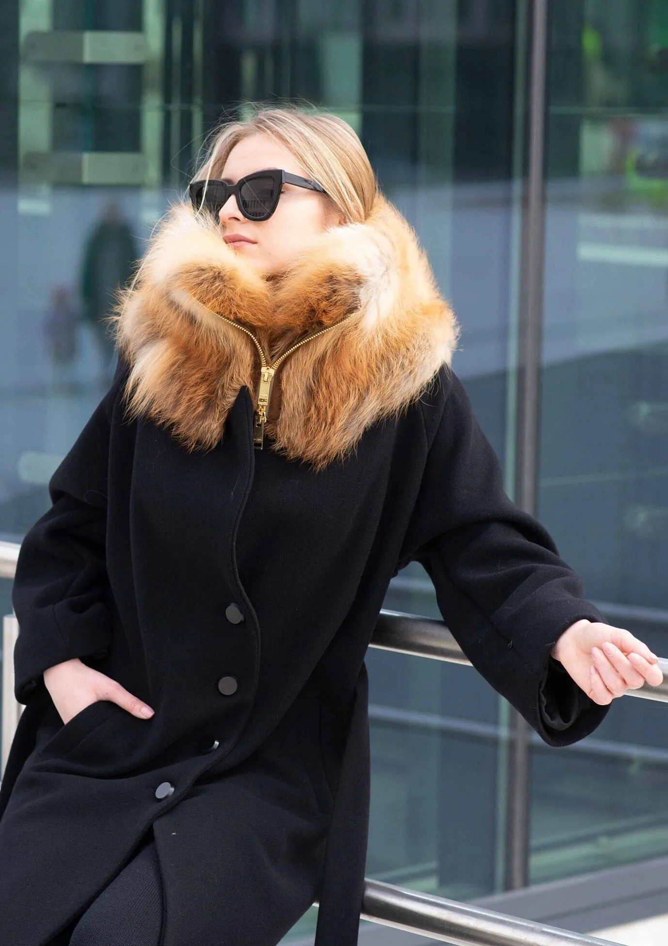 Large Red Fox Fur Scarf