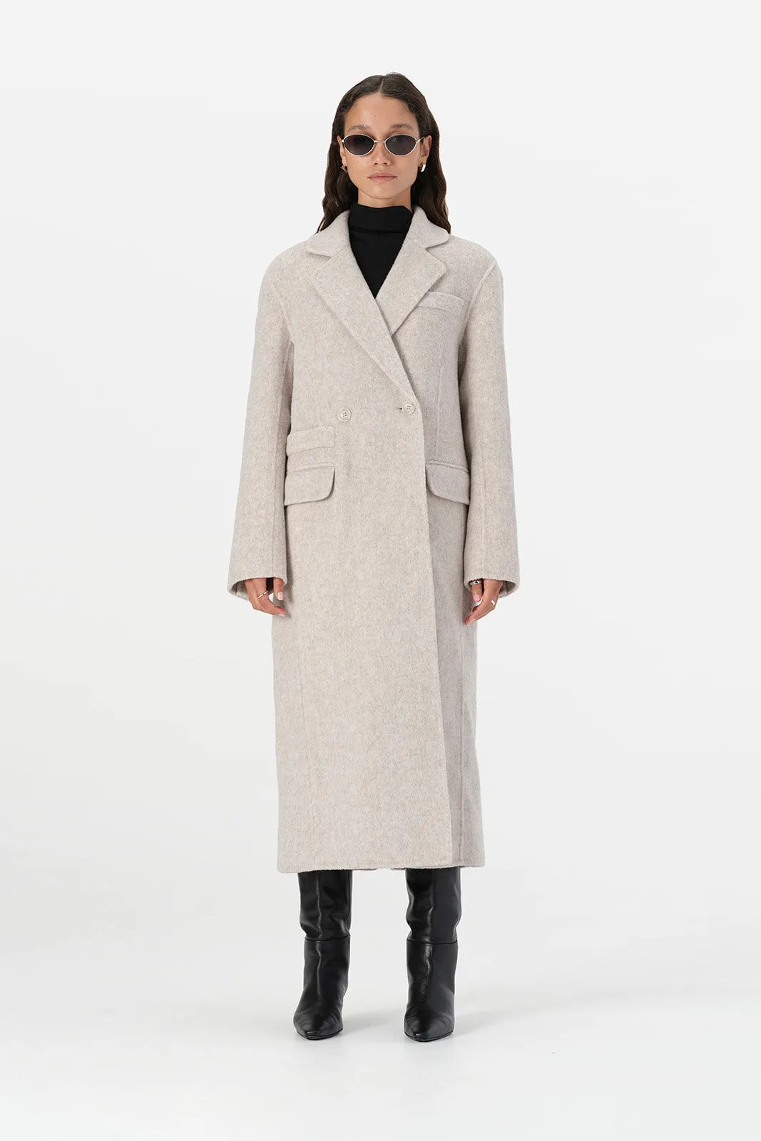 Laurence Coat Ivory Marle