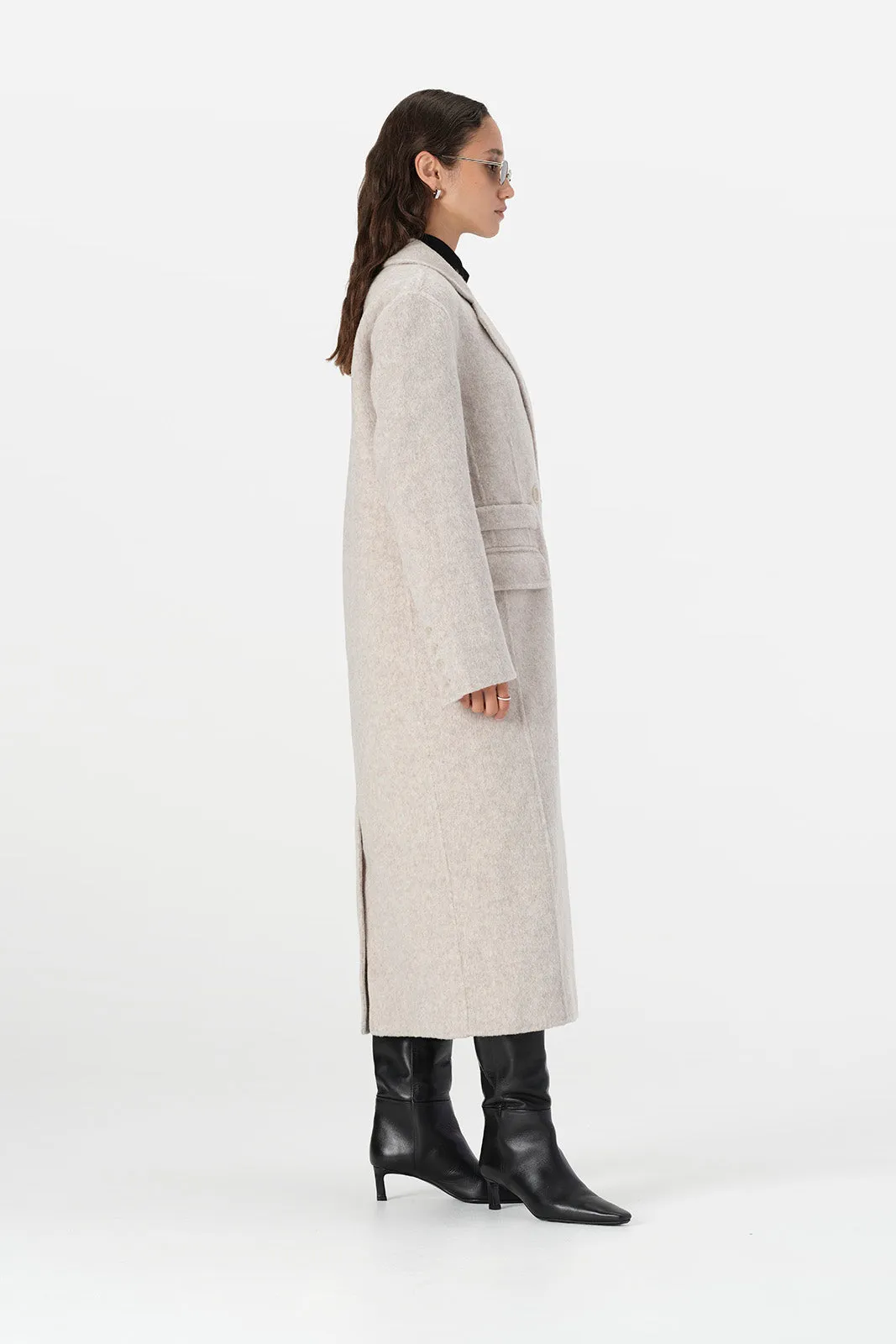 Laurence Coat Ivory Marle