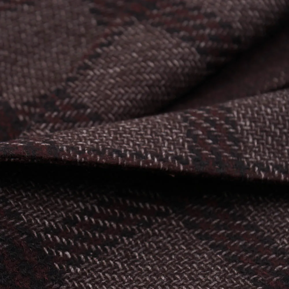 L.B.M. 1911 Brown-Burgundy Check Sport Coat