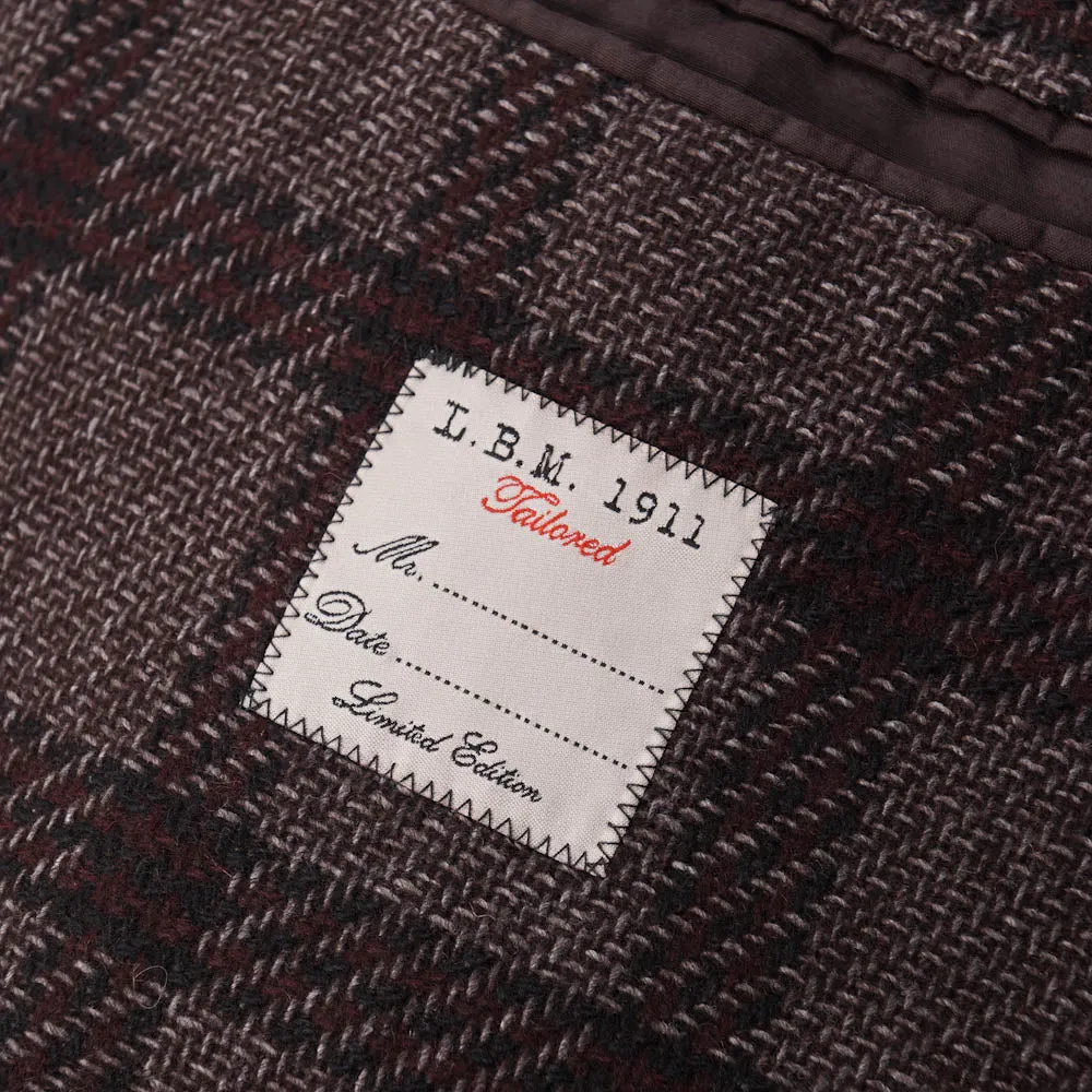 L.B.M. 1911 Brown-Burgundy Check Sport Coat