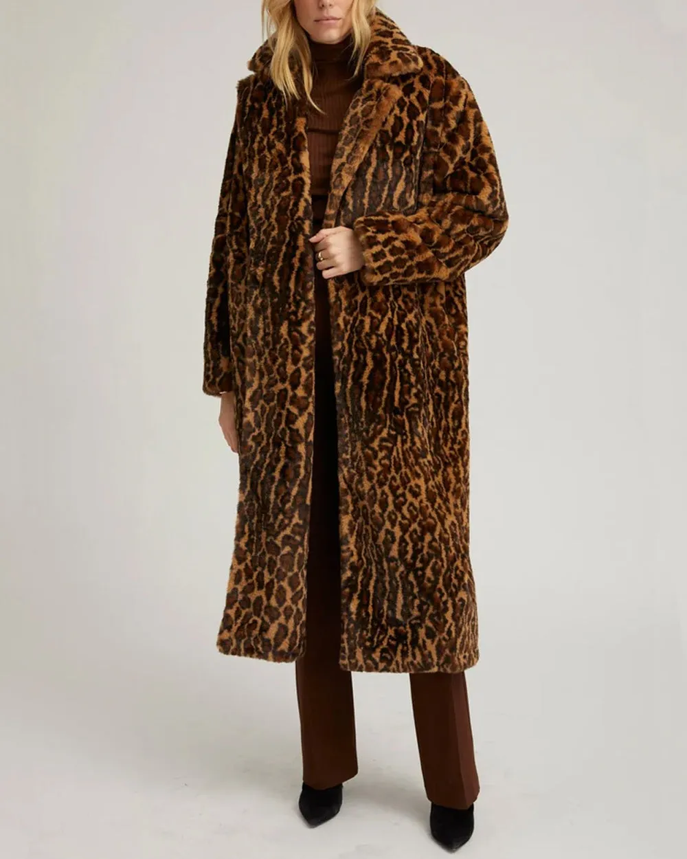 Leopard Faux Fur Coat