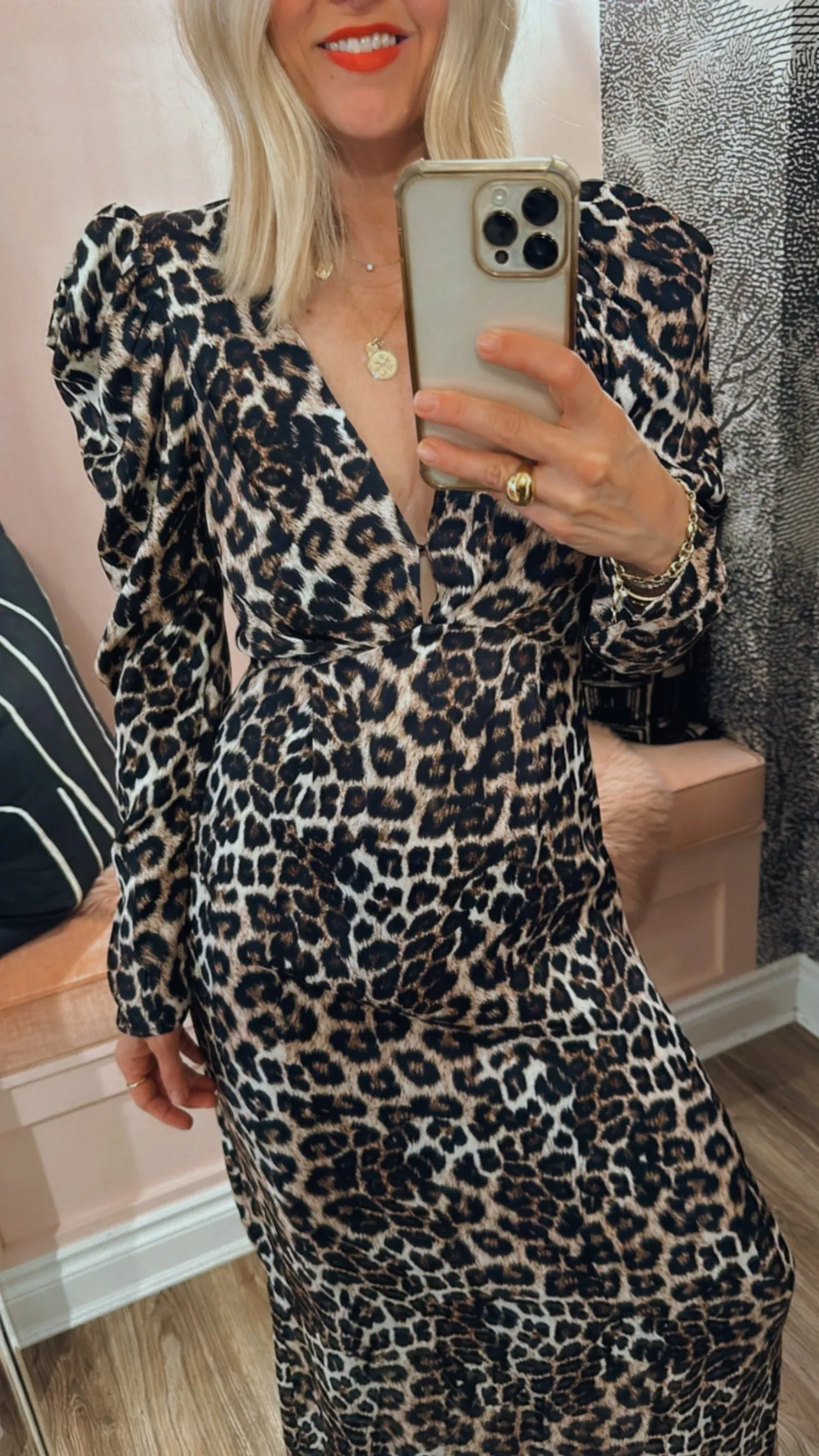 Leopard Print Midi Dress