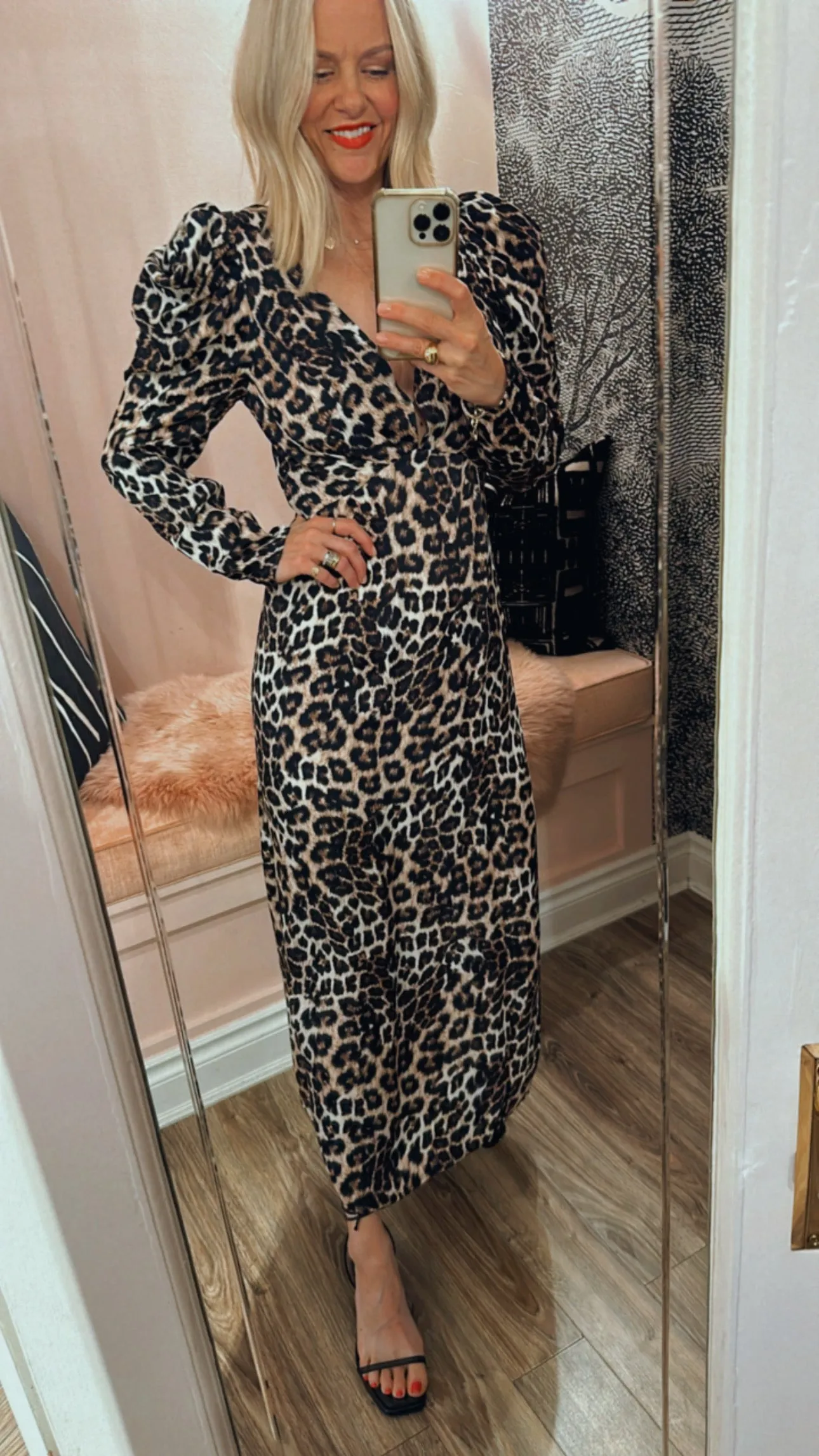 Leopard Print Midi Dress