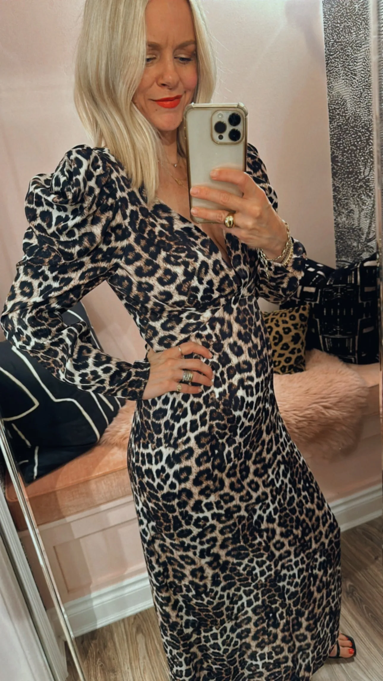 Leopard Print Midi Dress