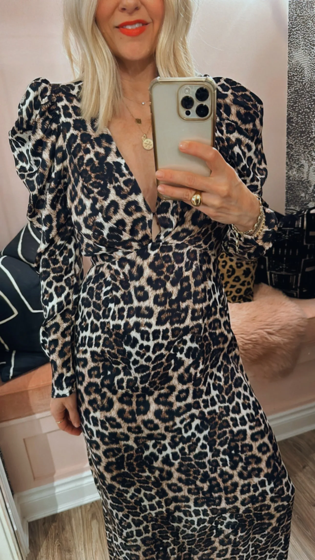 Leopard Print Midi Dress