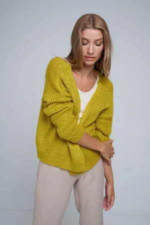 Lilya Marais Cardigan in Anise Yellow