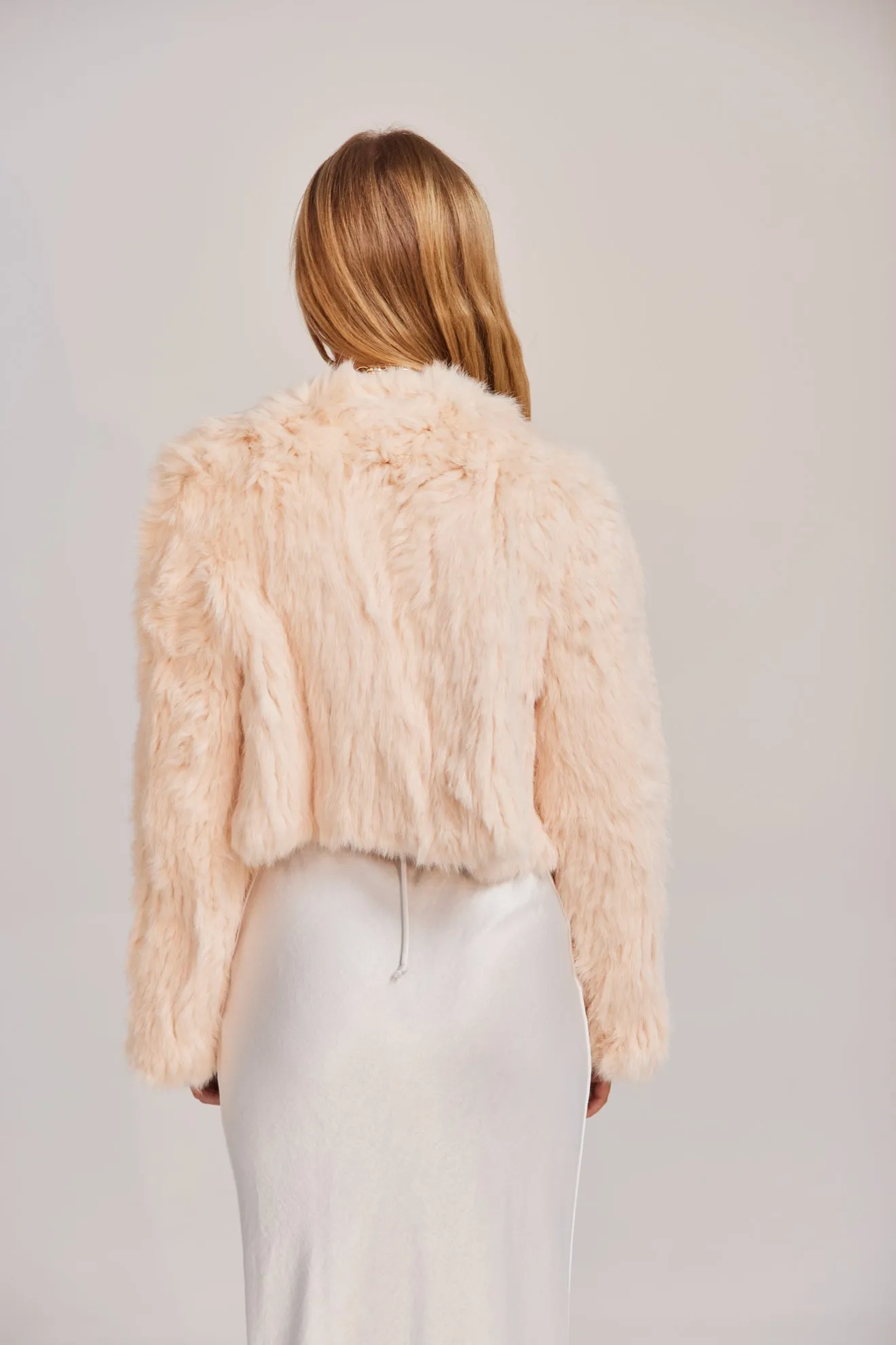 Lola Crop Jacket - Blush